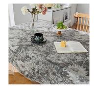 Mswborml Fiore Stampato Tovaglia Rettangolare Antimacchia, retrò Tovaglia, Cotone Lino Tovaglie Lavabili Tovagliette per Interni Esterni Giardino Sala Pranzo Feste Celebrazioni,C,80x120cm/31x47in