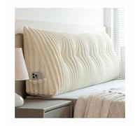 Mswborml Lussuoso Peluche Cuscino da Lettura E Schienale Letto con Fodera Rimovibile, Velluto Cuscino per La Schiena con Tasca, Grande Cuscino Lungo Cuscino da Parete,D,100x50x20cm/39x20x8in