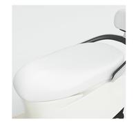 Mswborml PVC Coprisella Imbottito per Moto, Impermeabile Coprisedile per Moto Antiscivolo, Universale Coprisedili Ciclomotore Coprisella Scooter, Sella Copertura Morbido Cuscino, Lavabile,Bianca,L1