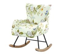 Mswborml Stampato Copripoltrona con Braccioli A Dondolo Relax Coprisedie A Dondolo da Interno Schienale H 48-55cm Fodere Copripoltrona A Dondolo Copertura Sedia Dondolo per Soggiorno Camera,G,4PCS