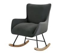 Mswborml Stampato Copripoltrona con Braccioli A Dondolo, Scandinave Coprisedie Sedia a Dondolo, Elasticizzato Coprisedili Dondolo 1 Posti 4/2 Pezzi, Copertura Sedia Dondolo Esterno Lavable,C,2PCS