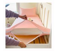 Mswborml Tinta Unita Copertura per Materassino con Cerniera, Antiscivolo Coprimaterasso Futon Cotton per Cerniera, Morbida Fodera Materasso Matrimoniale Singolo, Lavabile,C,120x200cm/47x79in