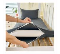 Mswborml Tinta Unita Copertura per Materassino con Cerniera, Antiscivolo Coprimaterasso Futon Cotton per Cerniera, Morbida Fodera Materasso Matrimoniale Singolo, Lavabile,D,80x190cm/31x75in