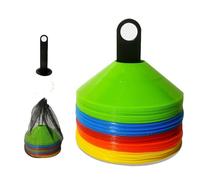 MSWgjYRQ Attrezzatura da allenamento per calcio, set di 10 coni per allenamento di calcio, per bambini, coni per agilità, esercizi di agilità, ostacoli per evitare accessori sportivi, parti da calcio
