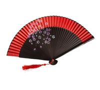MSWgjYRQ Ventaglio cinese pieghevole a mano, 1 pezzo, ventaglio pieghevole in seta filato di bambù per ballare, cosplay, casa, ufficio, decorazione da parete fai da te (2)