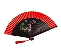 MSWgjYRQ Ventaglio cinese pieghevole a mano, 1 pezzo, ventaglio pieghevole in seta filato di bambù per ballare, cosplay, casa, ufficio, decorazione da parete fai da te (1)