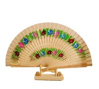 MSWgjYRQ Ventaglio cinese pieghevole a mano, 10/20 pezzi, rosa, in legno spagnolo, per ballare e stampare, decorazione per la casa, ornamenti artigianali per gli ospiti (colore naturale, 1 pezzo)