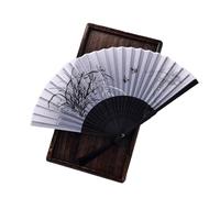 MSWgjYRQ Ventaglio cinese pieghevole a mano, vintage, in seta, retrò, cinese, giapponese, bambù, danza a mano, decorazione per la casa, ornamenti artigianali (01)