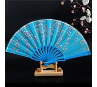 MSWgjYRQ Ventaglio pieghevole in pizzo stile cinese da donna, in tessuto di plastica, motivo floreale con cultura spagnola, decorazione per feste e matrimoni (26)