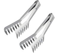 MSY BIGSUNNY set di 2 Pinze per Spaghetti da Cucina in acciaio INOX, Servire Spaghetti & Insalata, per Buffet, 20,5 cm