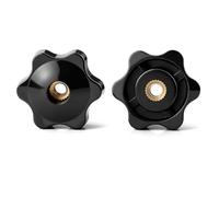 msymsyu 6 dadi con impugnatura a stella 31 # a forma di stella M5 M6 M8 ciascuno, due dadi a stella in acciaio al carbonio nero, viti zigrinate per l'uso industriale e progetti fai da te