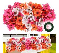msymsyu Fiori artificiali per esterni, 7 mazzi di fiori artificiali, come veri per esterni, 35 cm, 3 colori, per balcone, decorazione per la casa, feste, interni, esterni, decorazione per esterni