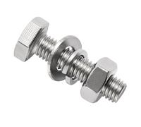 msymsyu Set di viti esagonali M8 x 40 mm, viti in acciaio inox, 20 pezzi, M8, con dadi, rondelle e rondelle a molle, per montaggio fai da te di diversi dispositivi meccanici