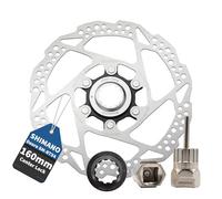 MSZweirad Shimano Deore SM-RT54 - Disco freno per bicicletta, 160 mm, 180 mm, blocco centrale, in acciaio inox, colore: Argento