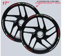 MT-07 Felgenaufkleber 17 Zoll - Italien Flagge - 2 Räder Set D0145