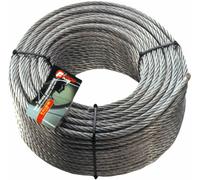 MT 100 FUNE CAVO A TRECCIA DA ø 6 MM IN ACCIAIO 72 FILI X MONTACARICHI PARANCO