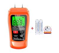 MT-18 Grigio 0-99,9% Misuratore di umidità digitale for legno a due pin Tester su carta Igrometro da parete Rilevatore del(Orange with battery)