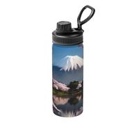 Mt. Fuji all'inizio della primavera 18 once sport thermos, thermos da viaggio in acciaio inox, adatto per ciclismo, palestra, basket, thermos all'aperto