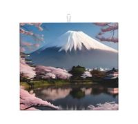 Mt. Fuji in inizio primavera stampe piano di lavoro cucina tappetino assorbente assorbente e antiscivolo per stoviglie piano di lavoro cucina lavello