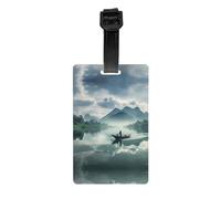 Mt Guilin in Guangxi Etichetta per bagagli stampata 3.3×2.2.5 cm - Materiale antigraffio e impermeabile