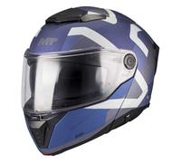 Casco Modulare Mt Helmets Fu404Sv Atom 2 C2 Sv Dexter Grigio Viola Bianco Opaco M