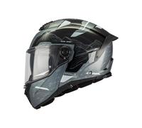 MT Helmets Casco Modulare Modello Atom 2 SV Highlands C2 Grigio Lucido Completamente Omologato ECE 22.06 (L 59/60)