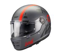 Casco integrale da moto MT Jarama SV Papercut C15 grigio-rosso opaco L