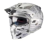 Casco modulare da moto MT Streetfighter SV S Belic A2 bianco-grigio opaco L