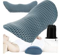 MT MALATEC Cuscino lombare ortopedico in memory foam - Cuscino ergonomico per la schiena per ufficio, auto e casa - Allevia il mal di schiena, portatile con rivestimento - Forma a W