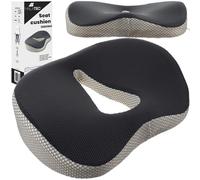 MT MALATEC Cuscino ortopedico per sedia a rotelle, sedile auto, ergonomico, sciatica, coccige, mal di schiena, emorroidi, rivestimento rimovibile 21915