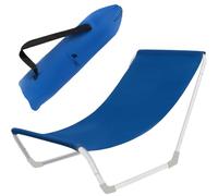 MT MALATEC Sedia da spiaggia con borsa per il trasporto, pieghevole, portata fino a 110 kg, impermeabile, per giardino, spiaggia, campeggio, acciaio, blu, 23563