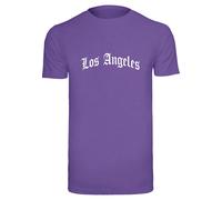 MT Men Maglietta 'Los Angeles' lilla scuro / bianco Uomo MT Men S