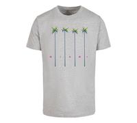 MT Men Maglietta 'Miami Palms' grigio sfumato / verde / nero Uomo MT Men L grigio sfumato / verde / nero