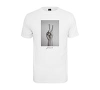 MT Men Maglietta 'Peace Sign' grigio / grigio basalto / bianco Uomo MT Men L grigio / grigio basalto / bianco