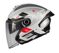 Casco moto aperto MT Cosmo SV Silence bianco-grigio S