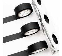 MT - Nastro adesivo Washi in carta Washi, 15 mm x 7 m, colore: nero