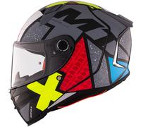 MT REVENGE 2 S Light CO casco moto integrale nero-rosso-giallo lucido 2XL