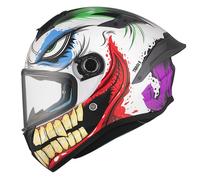 MT TARGO S JOKE A5 casco moto integrale bianco-nero-rosso M