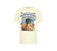 MT Upscale Maglietta 'Days Before Summer' blu chiaro / marrone / giallo pastello / bianco Uomo MT Upscale M blu chiaro / marrone / giallo pastello / bianco