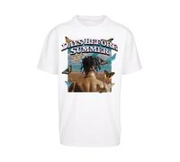 MT Upscale Maglietta 'Days Before Summer' sabbia / blu / lilla chiaro / bianco Uomo MT Upscale L sabbia / blu / lilla chiaro / bianco