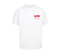 MT Upscale Maglietta 'Hey! My Name Is' rosso fuoco / bianco Donna - Abbigliamento - Taglie comode - Maglie e top - Maglie e T-shirt MT Upscale M