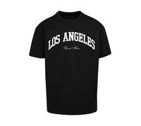 MT Upscale Maglietta 'L.A. College' nero / bianco Uomo MT Upscale XS nero / bianco