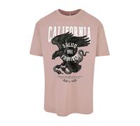 MT Upscale Maglietta 'La Familia' rosa antico / nero / bianco Uomo MT Upscale XL rosa antico / nero / bianco