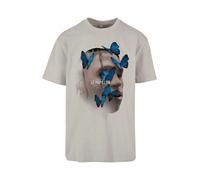 MT Upscale Maglietta 'Le Papillon' sabbia / blu / marrone / nero Uomo MT Upscale XXL