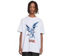 MT Upscale Mister Tee Yu-Ghi-Oh Blue Eyes White Dragon Heavy Oversize Tee, T-Shirt Uomo, White,