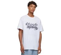 MT Upscale Mt3612-ny Graffiti Oversize Tee T-Shirt, Bianco, XL Plus Tall Uomo