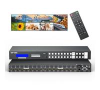 MT-VIKI 4K30Hz Seamless HDMI Matrix Switcher 8x8, Video Wall Controller 4x2 & Multiviewer w/PIP+3.5MM Audio, Rack Mount HDMI Matrix Switcher Splitter w/Web GUI