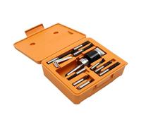 MT2-F1 9 pezzi | Fresatrice a testa di perforazione 5 cm | Set di punte in acciaio con chiave a brugola e borsa per il trasporto 22 x 20 x 6 cm | Foratura e fresatura professionale per metallo/acciaio