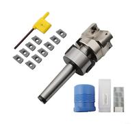 MT2 M10 Shank 50mm Face Mill Cutter con dieci inserti in carburo APMT1604 per semi finitura e finitura