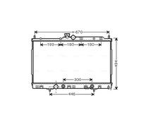 MT2185 AVA QUALITY COOLING Radiatore, Raffreddamento motore per MITSUBISHI